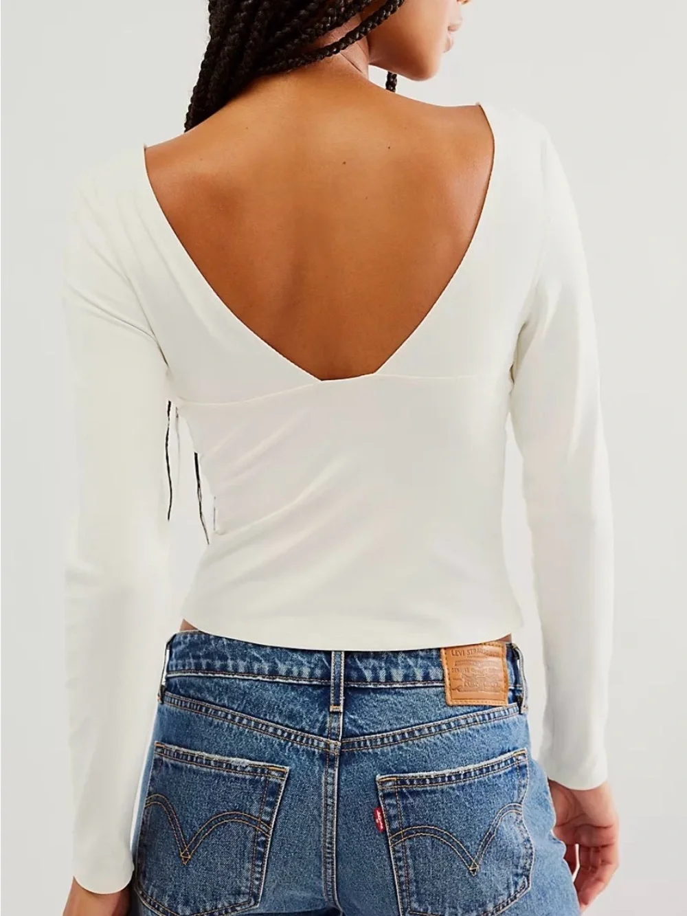 Free People Duo Corset Long Sleeve Cami